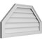 Ekena Millwork Octagonal Top Surface Mount PVC Gable Vent w/ 2"W x 1-1/2"P Brickmould Frame, 34"W x 18"H GVPOT34X1802SN - alternate 3